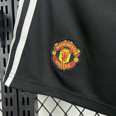 Manchester United Shorts 25/26 Home Black Football Kit Soccer Shorts