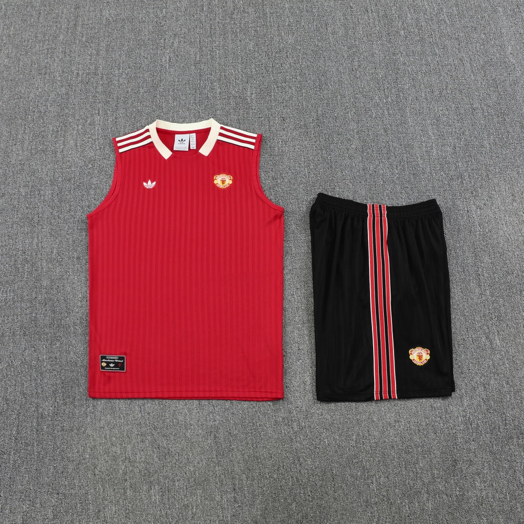Manchester United Vest Set Training Tracksuits 25/26 Football Kit Soccer Jersey