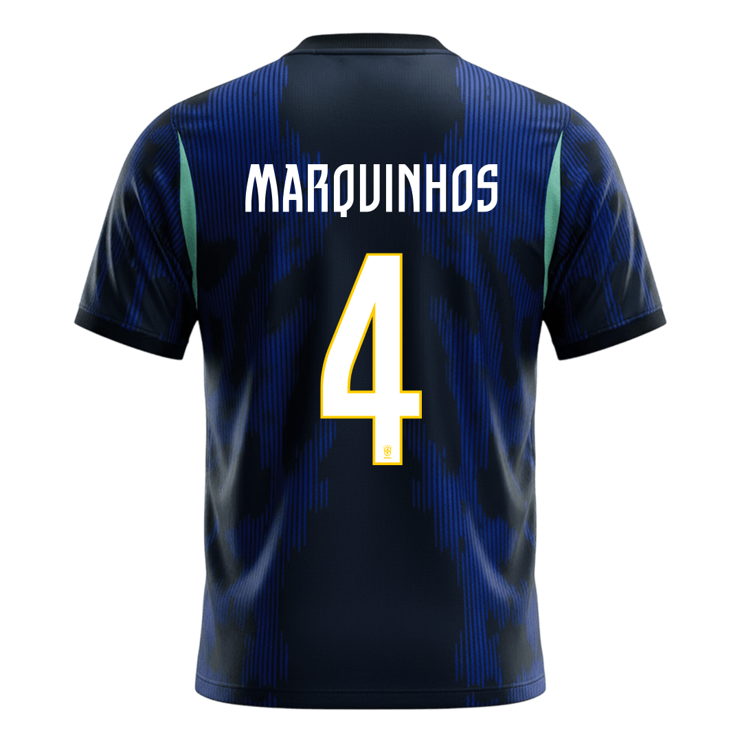 MARQUINHOS #4 Mens Brazil World Cup Away Jersey 2026