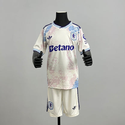 Kids Aston Villa Jersey 25/26 Third Football Kit Soccer Jersey