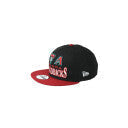 New Era Arizona Diamondbacks Archive Multi Logo 9FIFTY Snapback Hat - BLACK/ RED