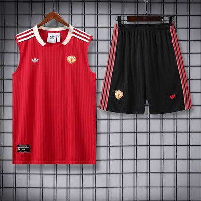 Manchester United Vest Set Training Tracksuits 25/26 Football Kit Soccer Jersey