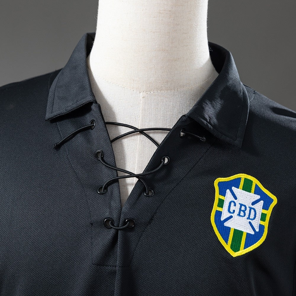 Brazil Jersey 2004 Black Retro Football Kit Long Sleeves