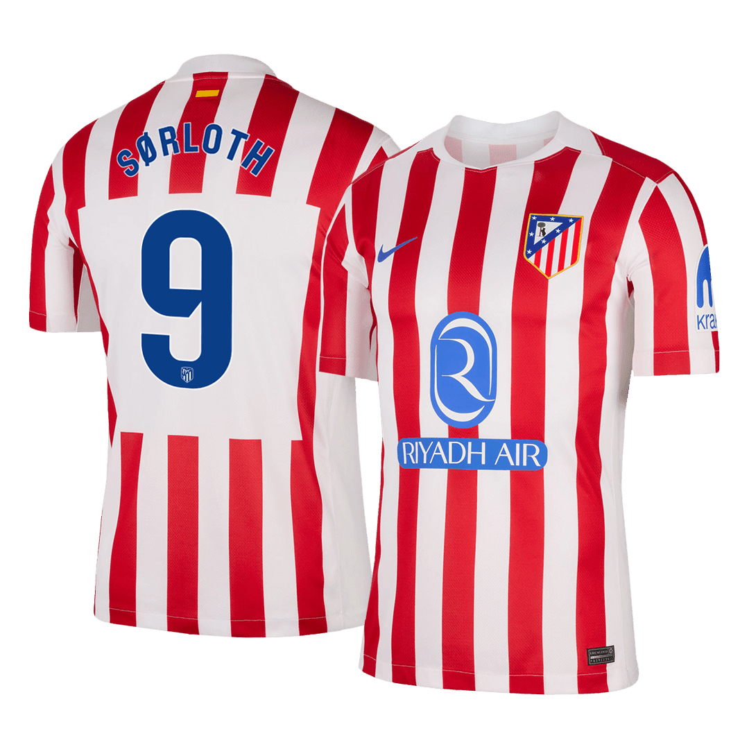 SØRLOTH #9 Mens Atletico Madrid Home Jersey 2025/26