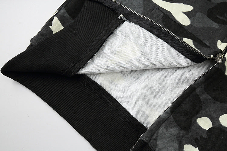 BAPE classic multi-color embroidery hooded cardigan