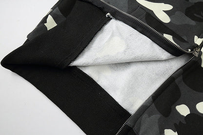 BAPE classic multi-color embroidery hooded cardigan