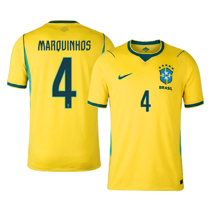 MARQUINHOS #4 Mens Brazil World Cup Home Jersey 2026 [PREMIUM]