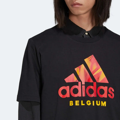 adidas 2022-23 Belgium DNA Graphic Tee - Black