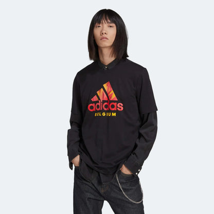 adidas 2022-23 Belgium DNA Graphic Tee - Black