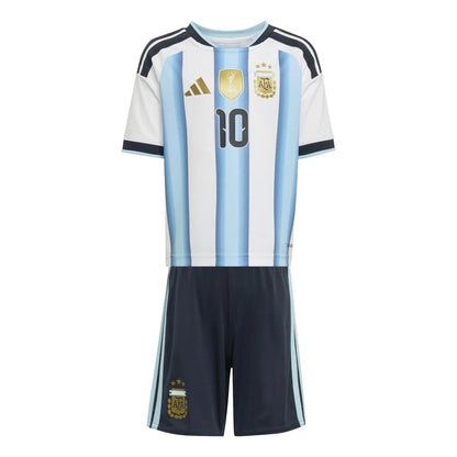 adidas 2026 Argentina Kid's Home Messi #10 Mini Kit