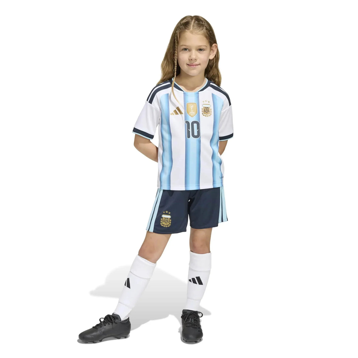 adidas 2026 Argentina Kid's Home Messi #10 Mini Kit