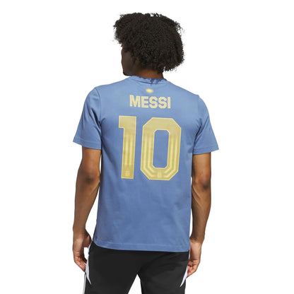 adidas 2026 Argentina Men's Messi Name And Number Tee