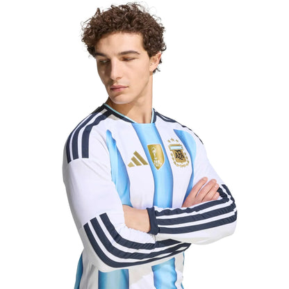 adidas 2026 Argentina Men's Stadium Home Long-Sleeve Soccer Jersey