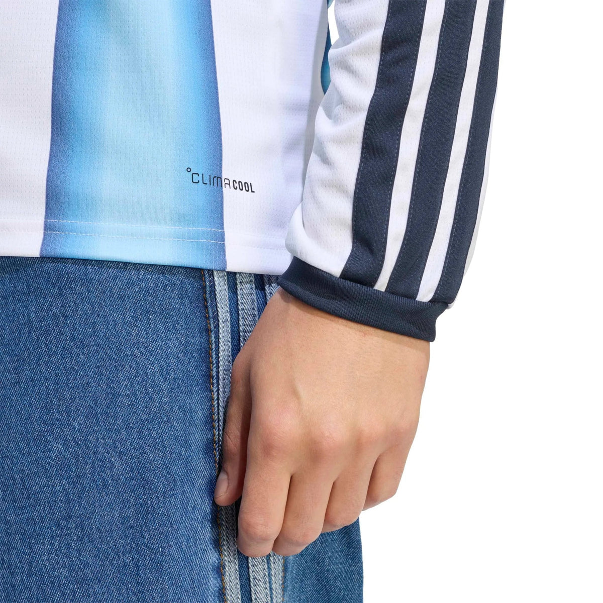 adidas 2026 Argentina Men's Stadium Home Long-Sleeve Soccer Jersey
