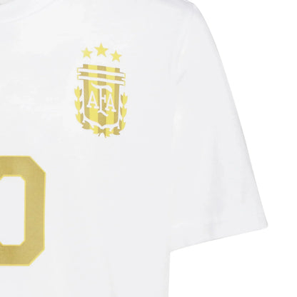 adidas 2026 Argentina Youth Messi Name And Number Tee