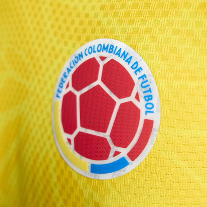 adidas 2026 Colombia Men's Authentic Home Long-Sleeve Soccer Jersey