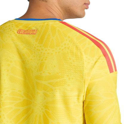 adidas 2026 Colombia Men's Authentic Home Long-Sleeve Soccer Jersey