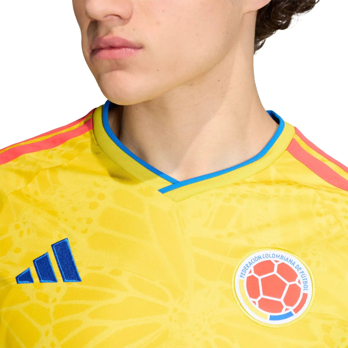 adidas 2026 Colombia Men's Stadium Home Long-Sleeve Soccer Jersey