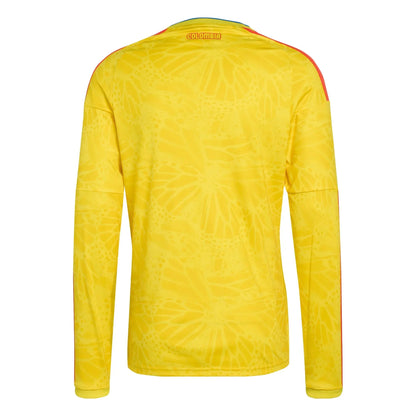 adidas 2026 Colombia Men's Stadium Home Long-Sleeve Soccer Jersey