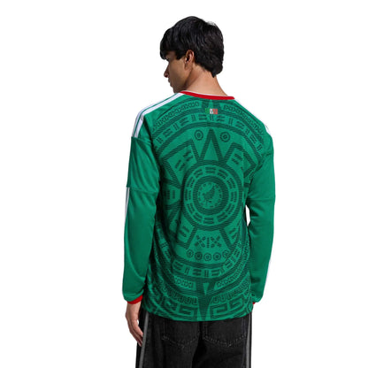 adidas 2026 Mexico Men's Stadium Home Long-Sleeve Soccer Jersey