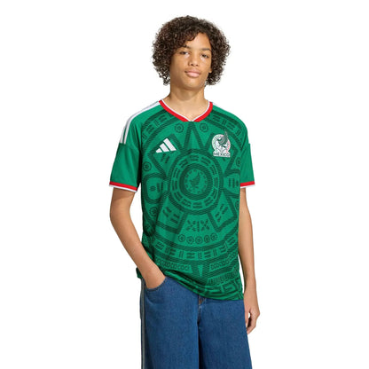 adidas 2026 Mexico Youth Stadium Home Soccer Jersey