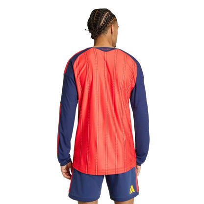 adidas 2026 Spain Men's Authentic Home Long-Sleeve Soccer Jersey