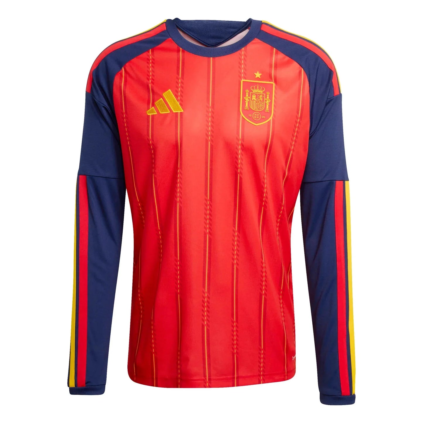 adidas 2026 Spain Men's Stadium Home Long-Sleeve Soccer Jersey