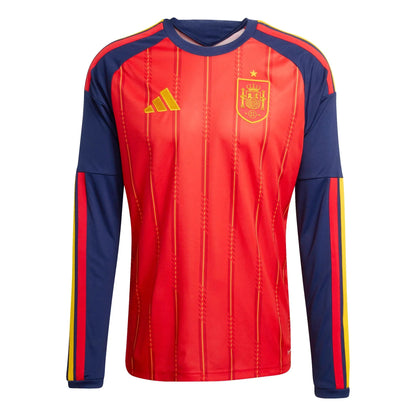 adidas 2026 Spain Men's Stadium Home Long-Sleeve Soccer Jersey