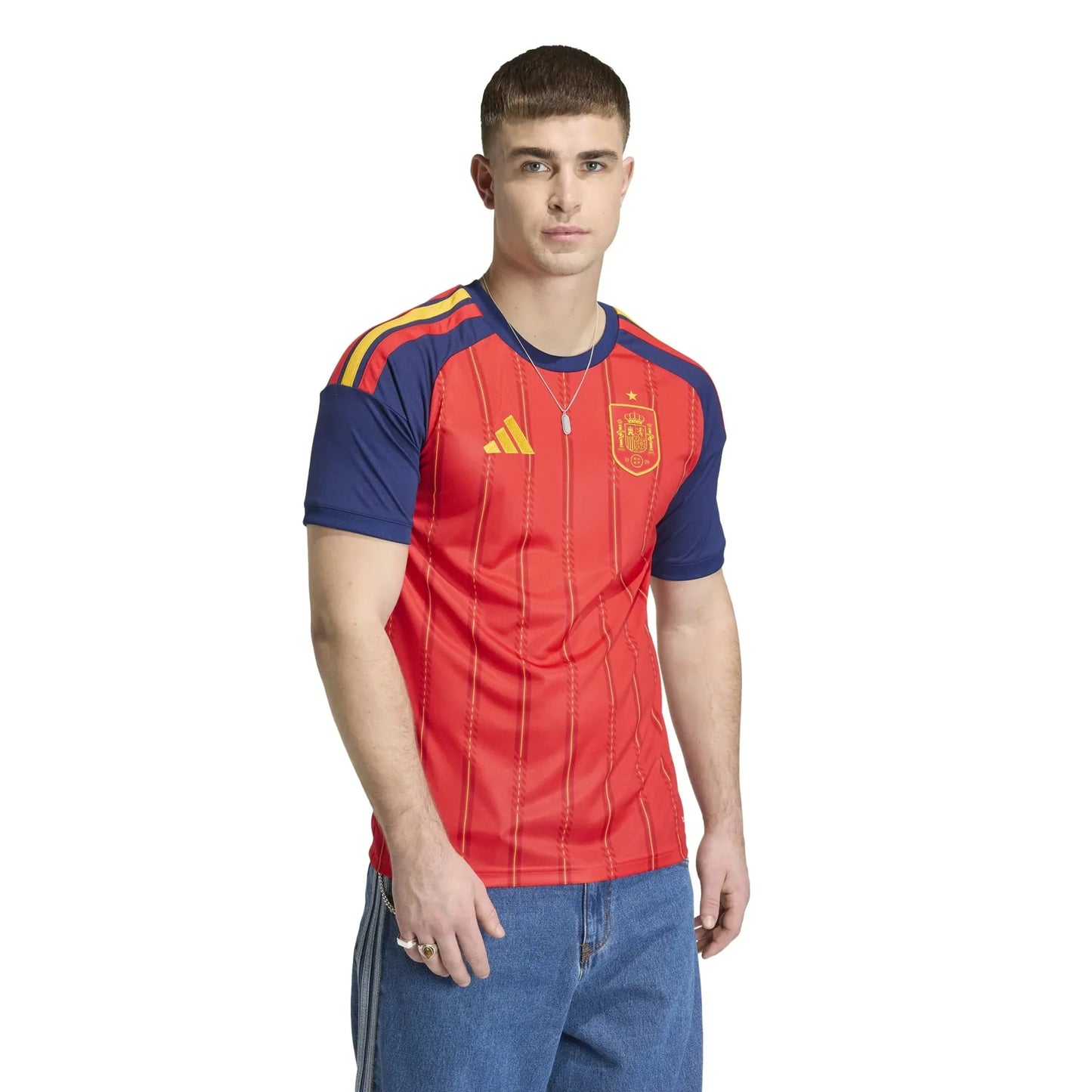 adidas 2026 Spain Men's Stadium Home Soccer Jersey