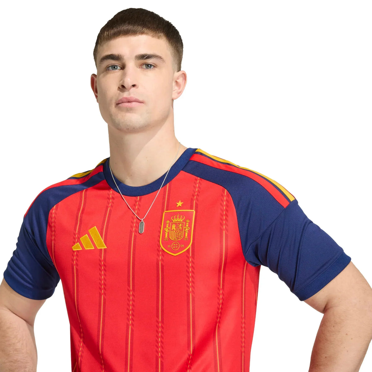 adidas 2026 Spain Men's Stadium Home Soccer Jersey
