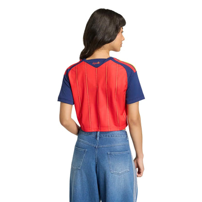 adidas 2026 Spain Women's Stadium Home Cropped Soccer Jersey