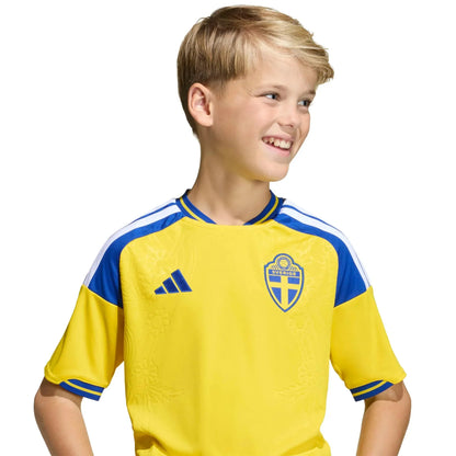 adidas 2026 Sweden Youth Stadium Home Soccer Jersey