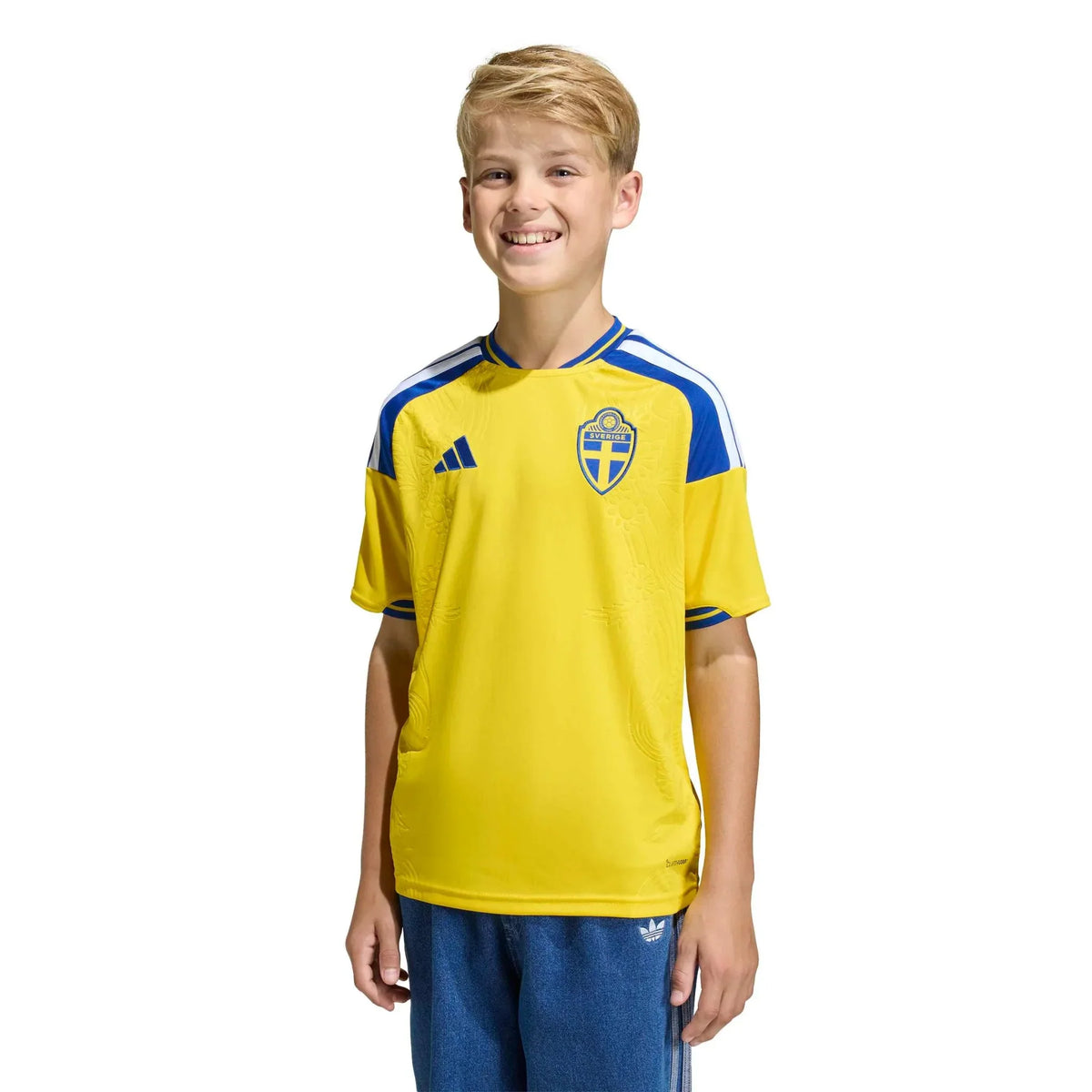 adidas 2026 Sweden Youth Stadium Home Soccer Jersey