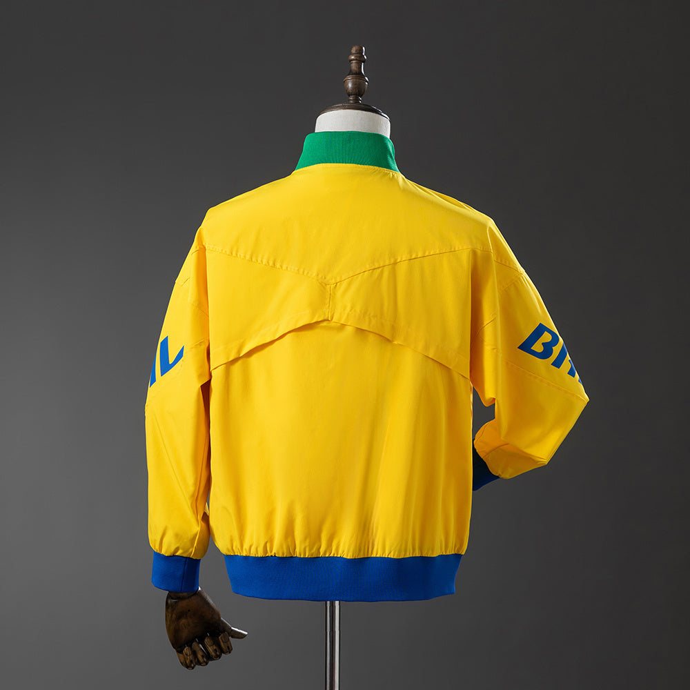 Brazil Windbreaker 2025/26 Yellow Football Jacket