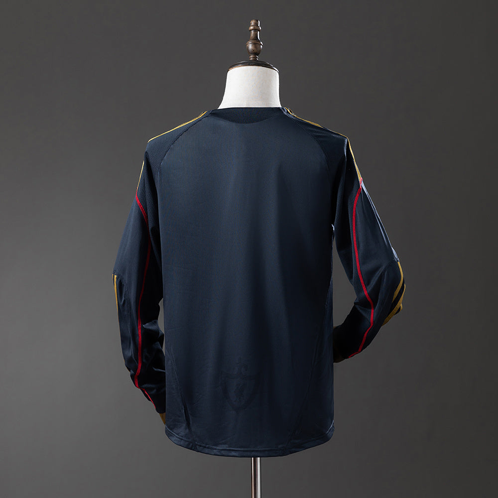 Liverpool Jersey 2009-10 Away Retro Football Kit Long Sleeves
