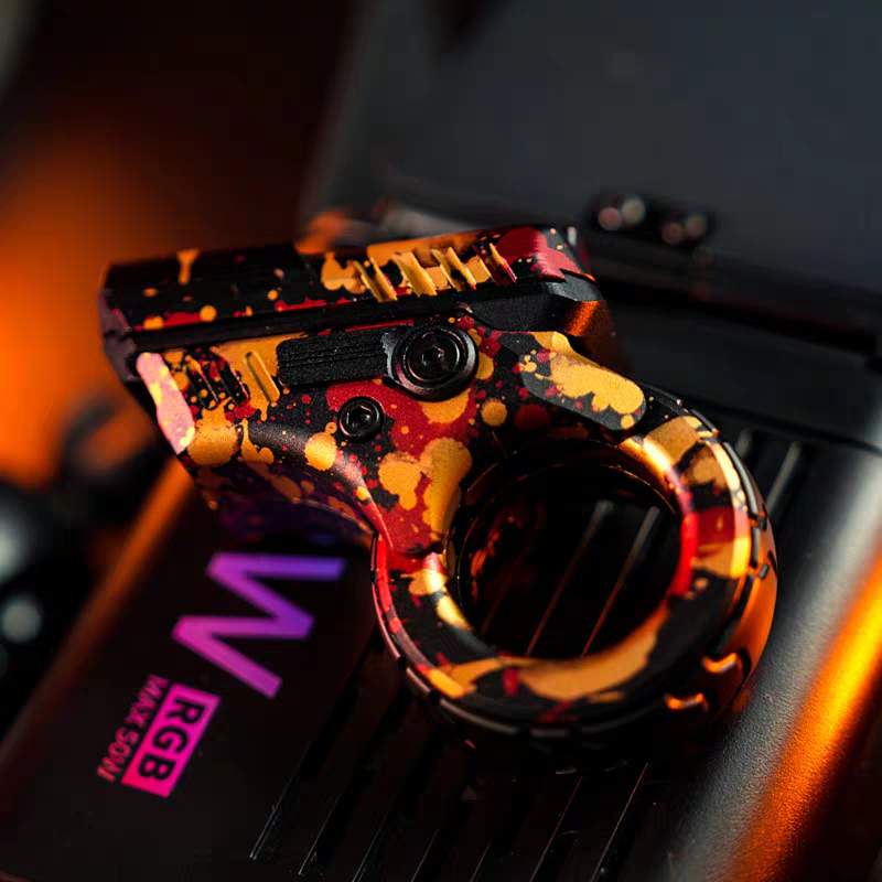 Aluminum Fidget Spinner – Stress Blaster Toy with Alloy Mecha Gear Ring