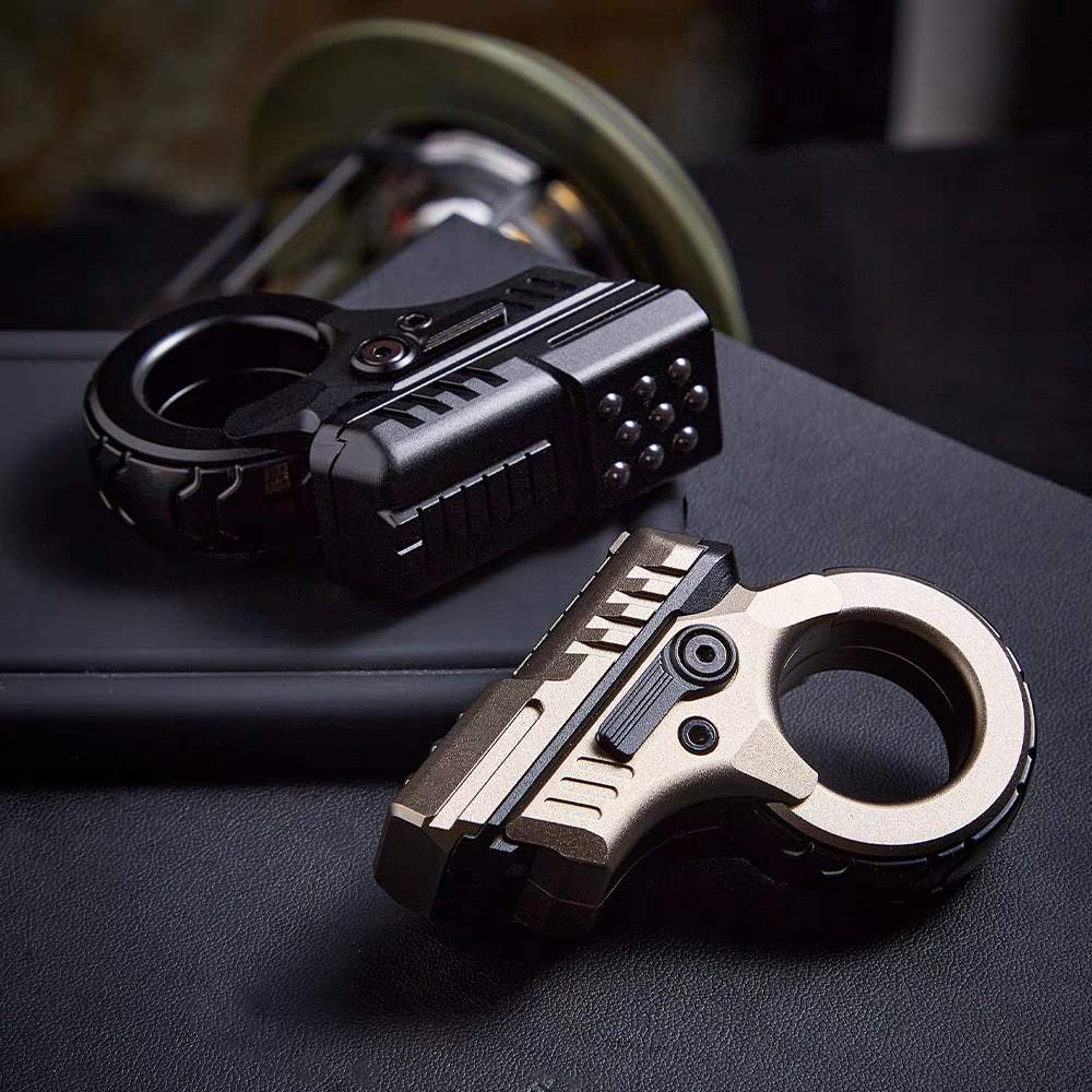 Aluminum Fidget Spinner – Stress Blaster Toy with Alloy Mecha Gear Ring