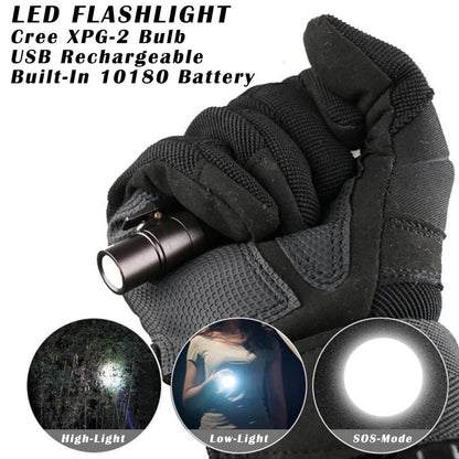 Aluminum Flashlight Tactical Pen – Tungsten Tip USB Rechargeable TSA Approved