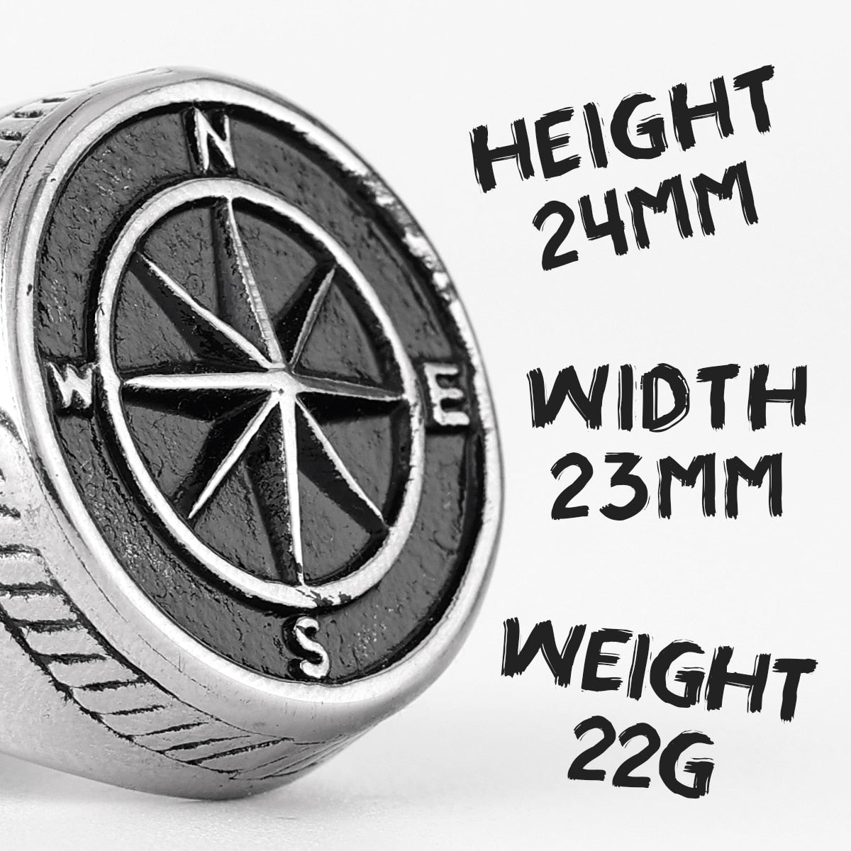 Anchor Compass Ring – Navigator Sailor Punk Hip Hop Statement