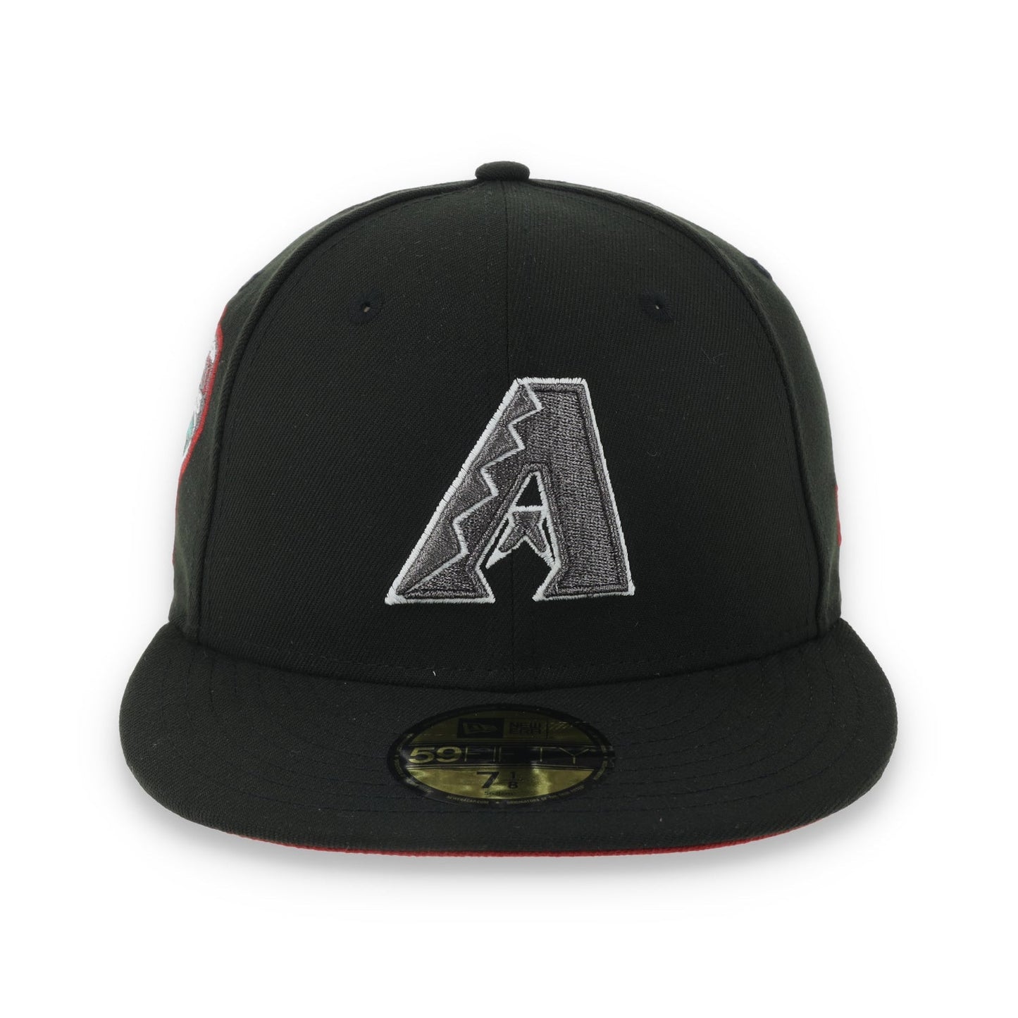 New Era Arizona Diamondback 1998 Inaugural Season Side Patch 59FIFTY Fitted Hat-Metallic Grey/Black