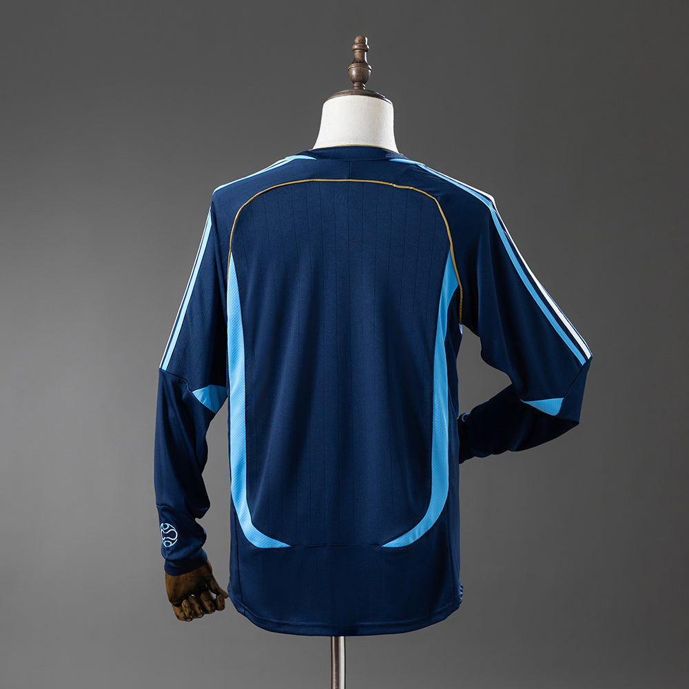 Argentina Home Jersey 2006 Retro Football Kit Long Sleeves