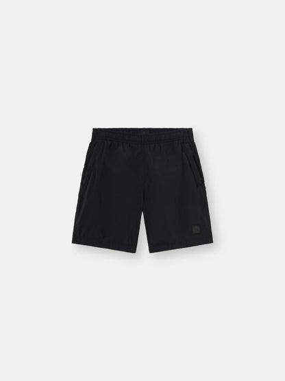 Stone Island Ghost Nylon Smerigliato Mid-Length Swim Shorts in Black