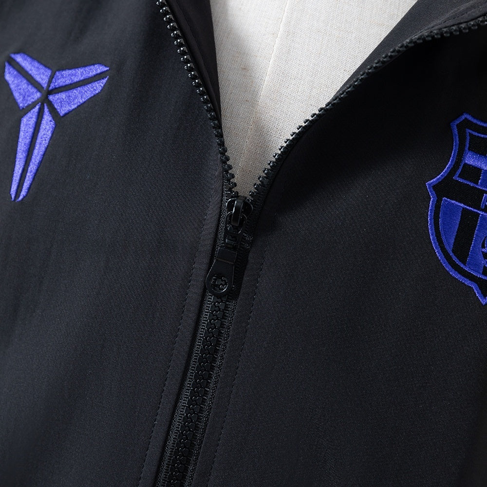 Barcelona x Kobe Windbreaker 2025/26 Black Football Soccer Jacket