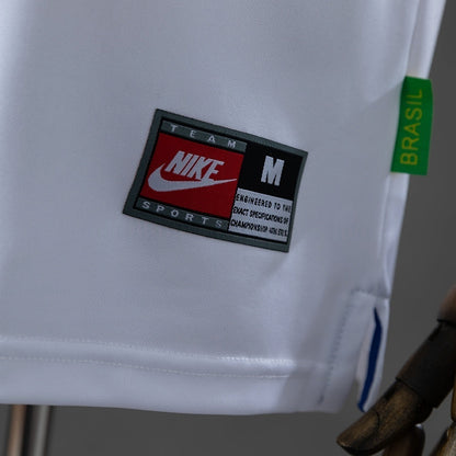 Brazil Away Jersey 1998 White Retro Football Kit Soccer Shirt