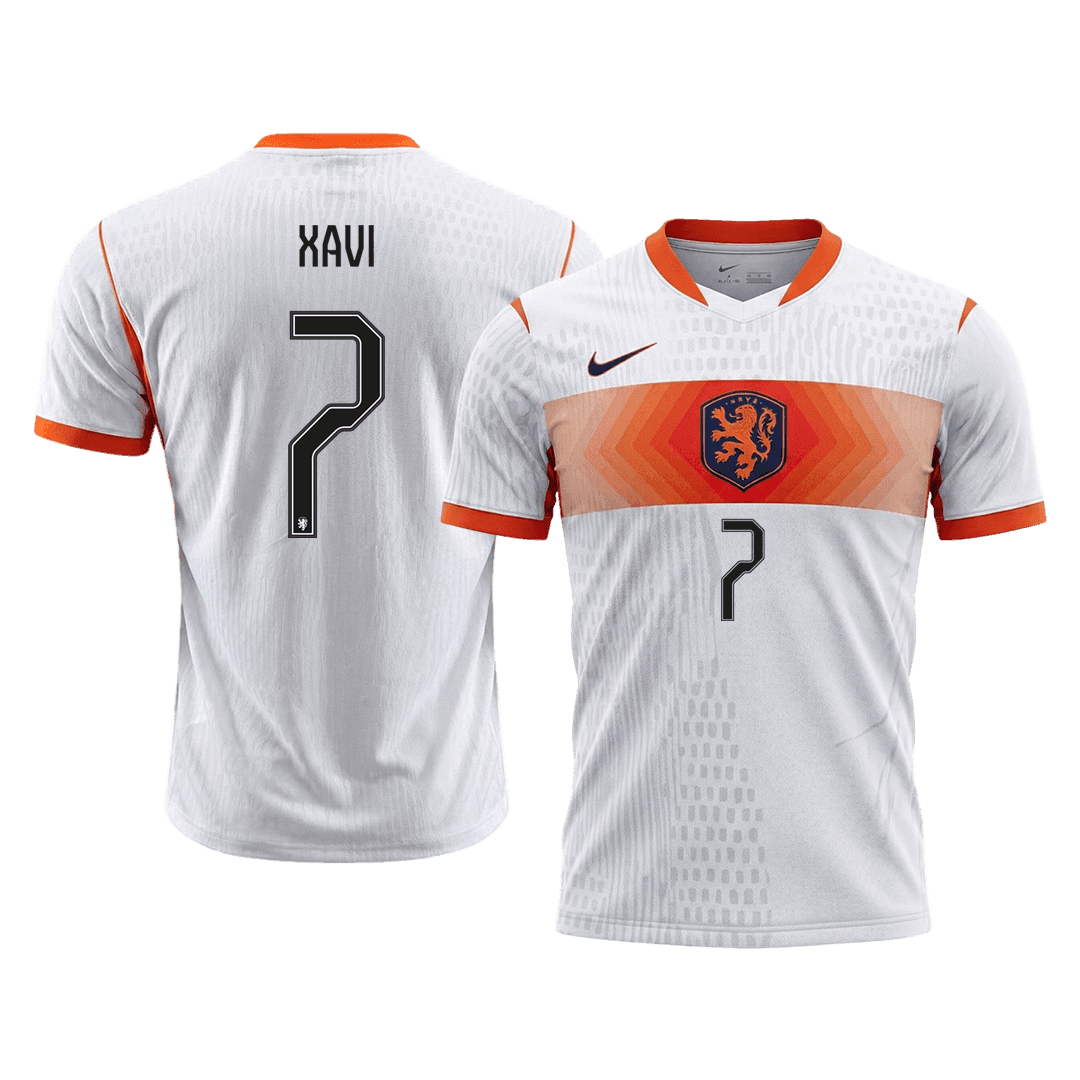 XAVI #7 Mens Netherlands World Cup Away Jersey 2026 - Player Version (Slim Fit)