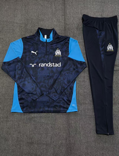 Kids Marseille Training Tracksuits 25/26 Football Kit Soccer Jersey