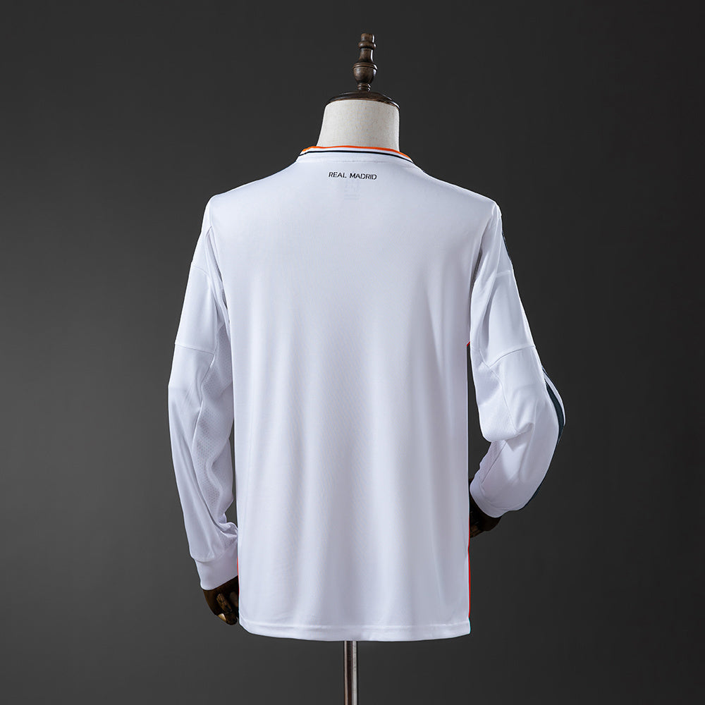 Real Madrid Jersey 2013/14 Home Retro Football Kit Long Sleeve
