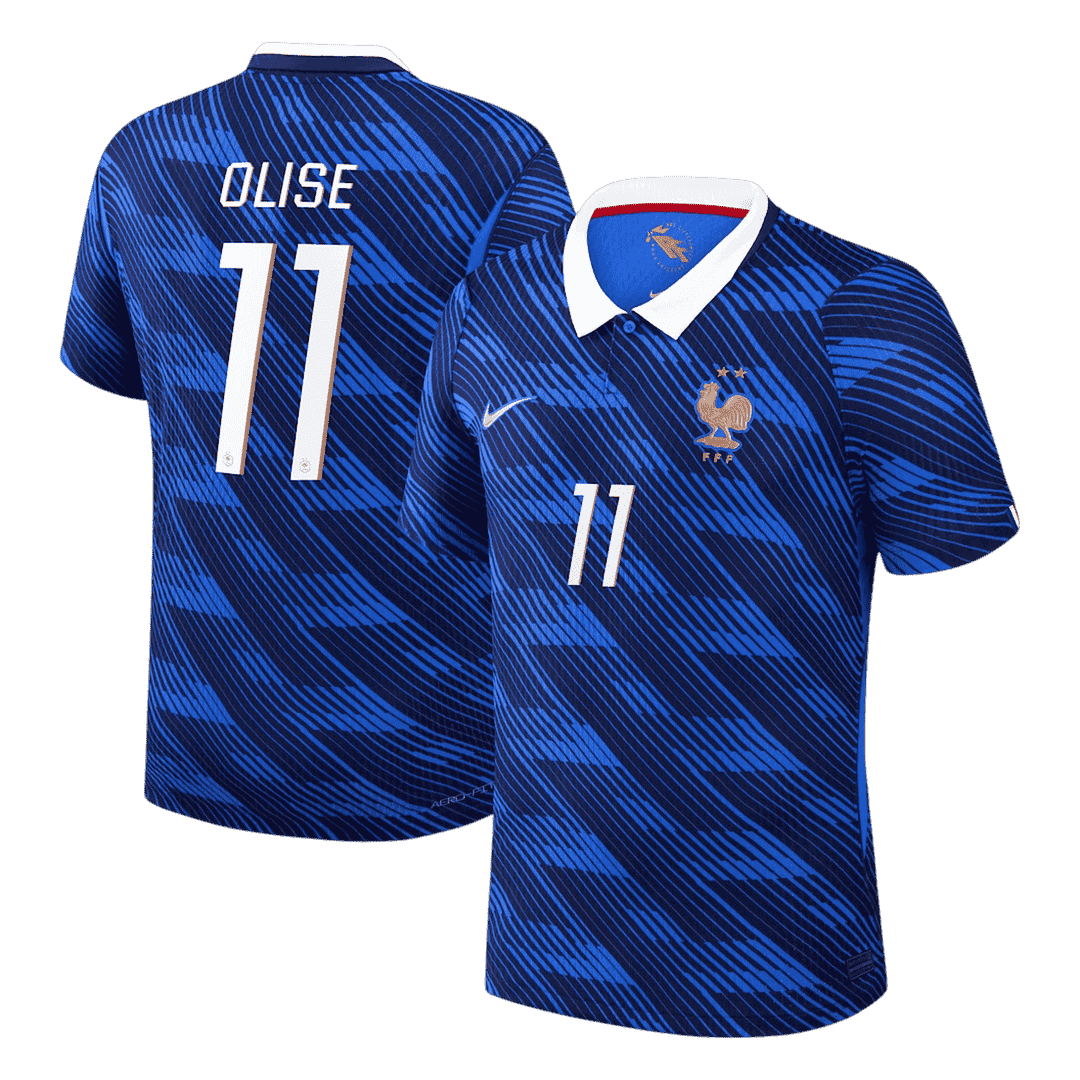 OLISE #11 Mens France World Cup Home Jersey 2026 - Player Version (Slim Fit)