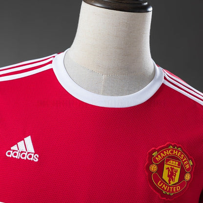 Manchester United Home Jersey 2021-22 Retro Football Kit Soccer Shirt