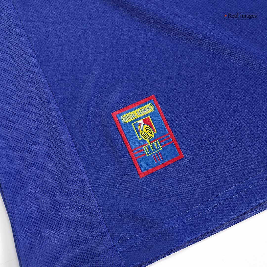 Retro ZIDANE #10 1998 Mens France World Cup Home Jersey